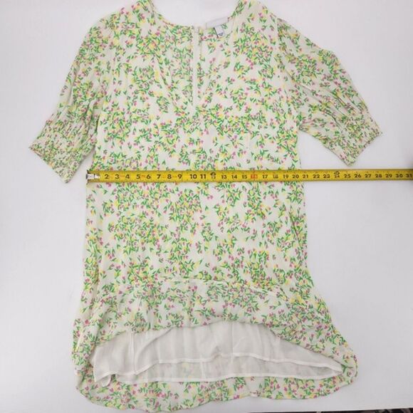 Rixo Target Puff Sleeve Dress Plus Size 16W White Pink Floral Spring Summer Boho - Picture 7 of 8